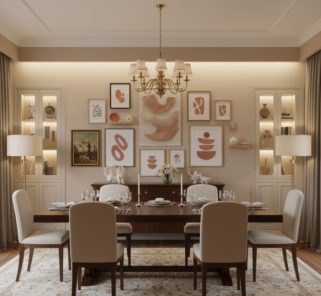 Formal dining room wall decor